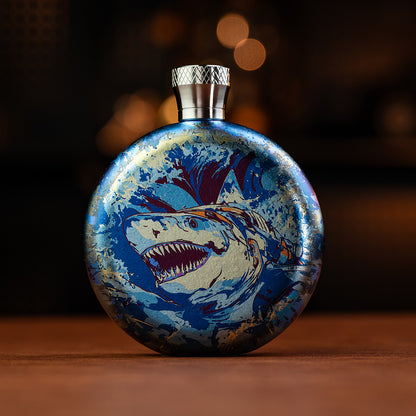 World Premiere Colored Titanium Hip Flask Bottle - B-Grade Collection
