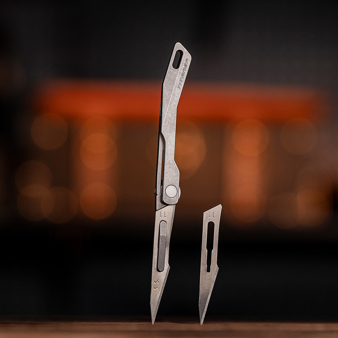 Falcon Compact: Titanium Keychain Folding Cutter