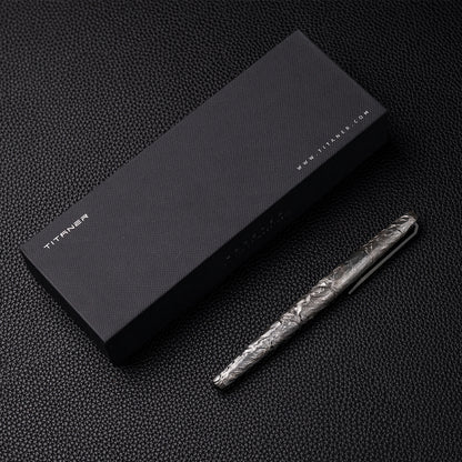 Stone-Sculpted Titanium Tactical Ballpoint Pen
