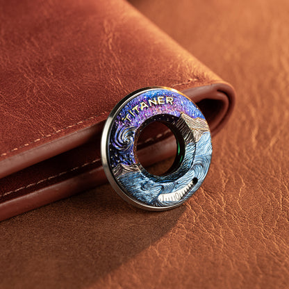Celestial-Odyssey Titanium Curve Measure Ring