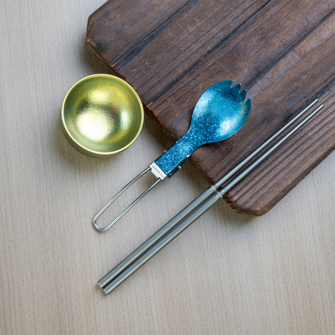 Titanium Portable Folding Spork&Spoon