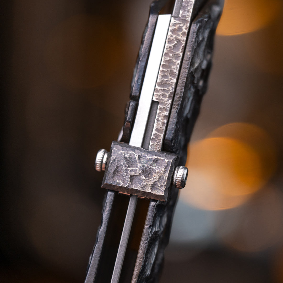 Stone-Sculpted Raven Titanium Utility Folding knife(Limited 30 pcs)