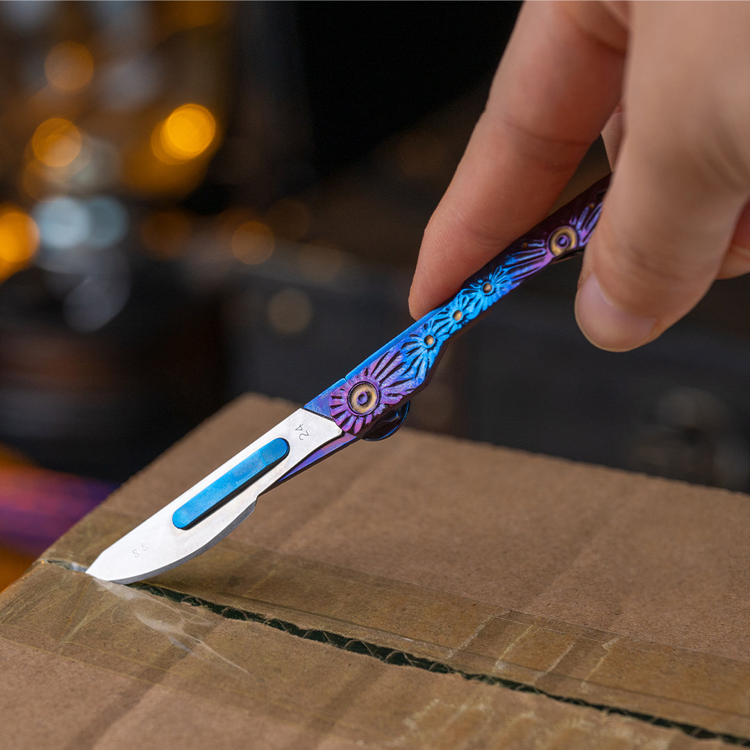 Hand-carved Falcon 2.0. Micro Knife