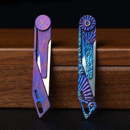 Hand-carved Falcon 2.0. Micro Knife