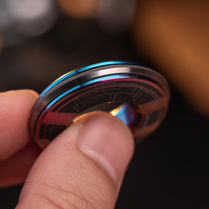 Cyber-Punk Titanium Curve Measure Ring