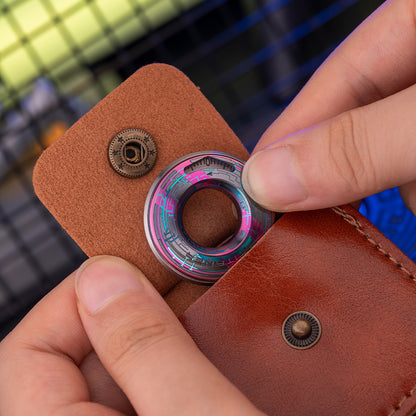 Cyber-Punk Titanium Curve Measure Ring