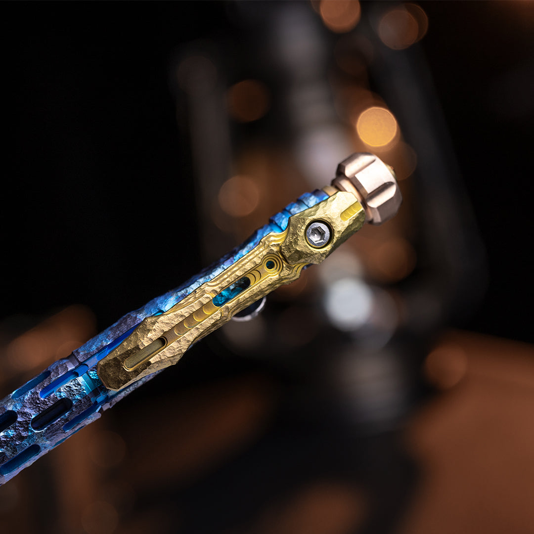Camouflage Blue Titanium Tactical Bolt-Action Pen(Limited 50 pcs)