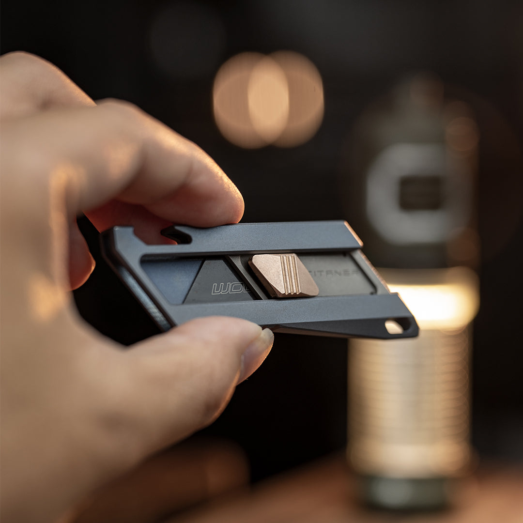 Einziehbares Mini-EDC-Allzweckmesser aus Titan