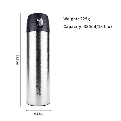 Doppelwandige Thermosflasche aus Titan 
