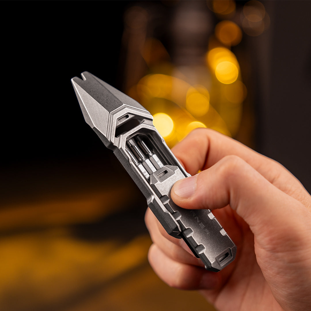 Titanium Multi-Tool Pry Bar with Fidget Slider