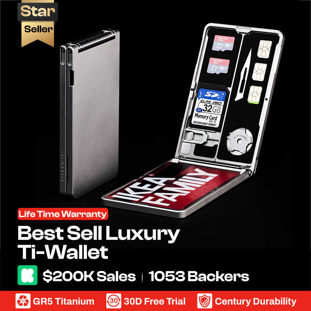 Titanium EDC Wallet【Pre-Order】
