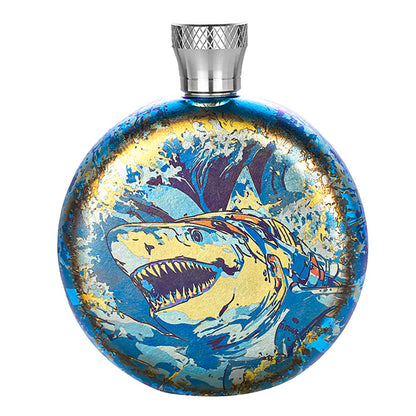 World Premiere Colored Titanium Hip Flask