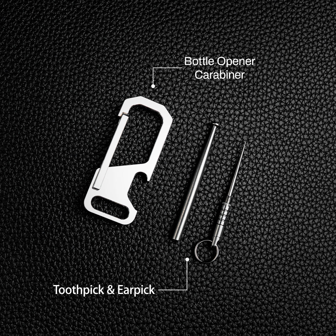 Titanium Bottle Opener Carabiner