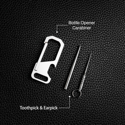 Titanium Bottle Opener Carabiner