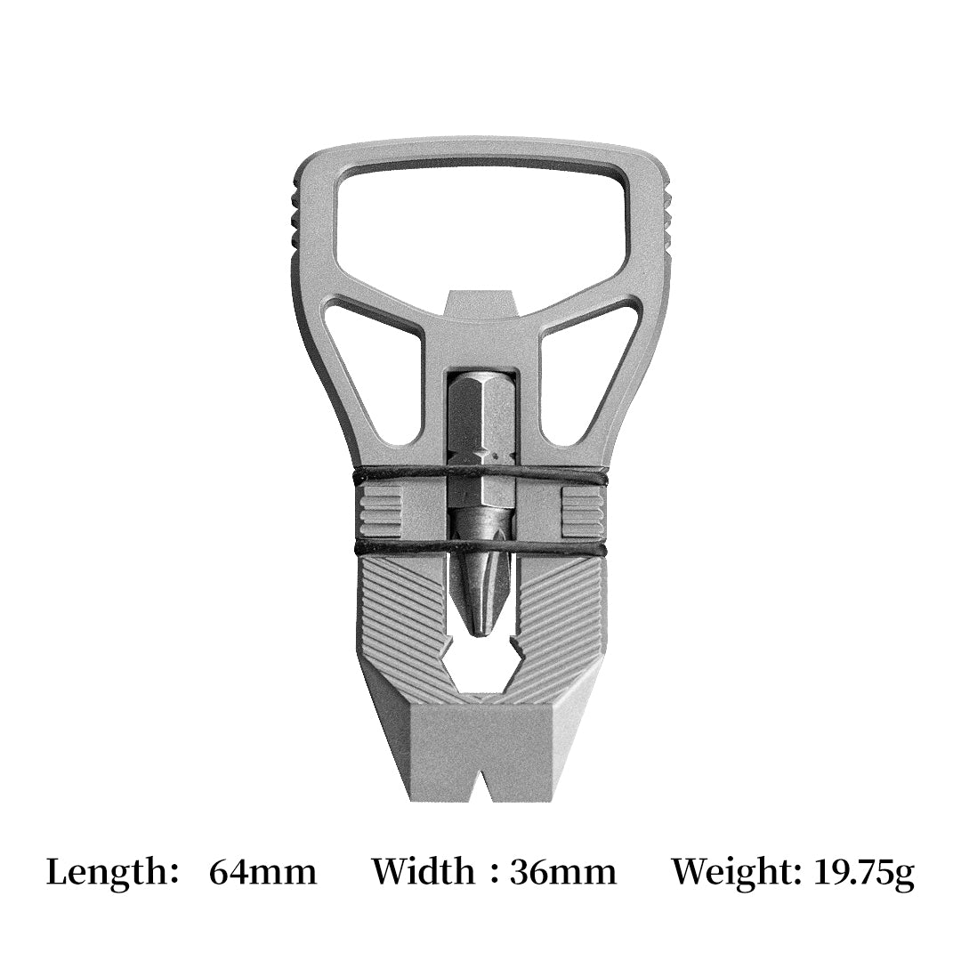 Titanium Multi-function EDC Tool for Bottle Opener/Pry Bar/Screwdriver