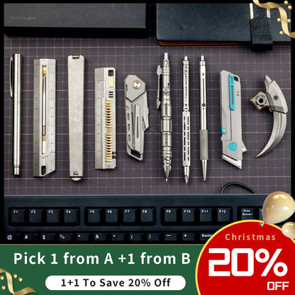 【20% OFF】Mix & Match Titanium EDC Gears Combo Pro